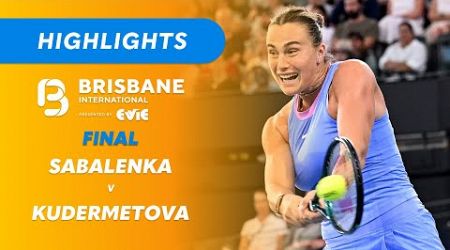 Aryna Sabalenka v Polina Kudermetova - Brisbane International Women&#39;s Final Highlights | WWOS