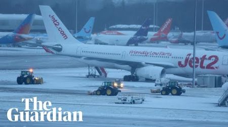 Heavy snow disrupts travel at Manchester, Liverpool airports