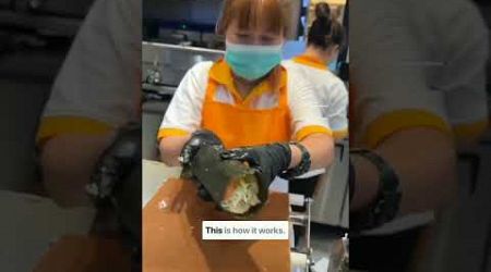 World first Sushi Roll printer at Umami sushi roll, Bangkok #food #funny