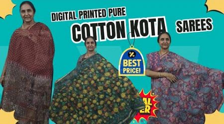 Digital printed pure Cotton Kota sarees on offer by Anitha Reddy \\ Trends block prints \\