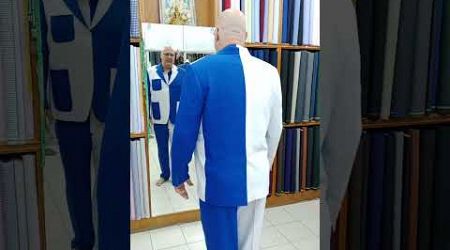 A custom Schalke-inspired suit crafted by Samui Tailor for this dedicated fan.#kohsamu i#schalke