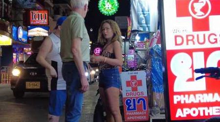 Night Walking on streets of Pattaya. 3rd Road, Soi Chaiyapon, Soi Bauhkao