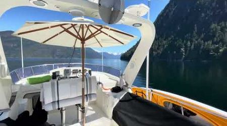 Cruising up Jervis Inlet BC in a North Pacific Yachts 42