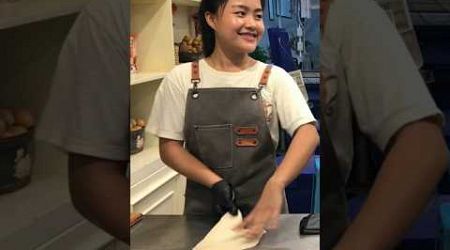 Bangkok cute girl Making best Banana Roti #streetfood #roti #bangkok