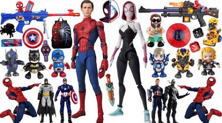 Marvel Spider Man series unboxing, Spider Man action dolls, Spider Man popular electric toy guns