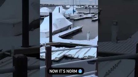 New York Winter: Yachts Frozen in the Icy Grip! NYC