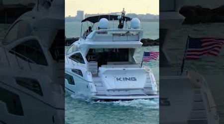 Just Perfect! Sunseeker in Miami Beach #yacht #yachting #boat #boating