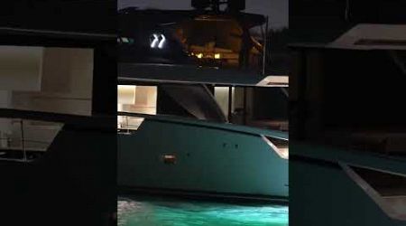 San Lorenzo Large Luxury Yacht tonight at the Haulover Inlet