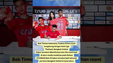 BREAKING NEWS - Pratama Arhan Resmi Gabung Klub Thailand, Bangkok United #timnasindonesia