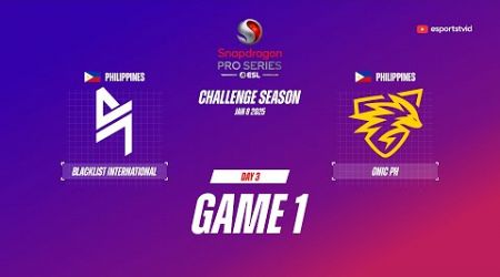 Blacklist International vs ONIC Philippines GAME 1 Snapdragon Pro Series Season 6 | ONIC vs BLCK