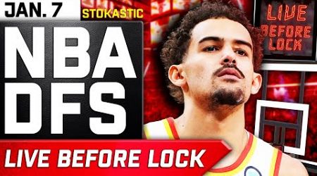 NBA DFS Live Before Lock (Tuesday 1/7/25) | DraftKings &amp; FanDuel NBA Lineups