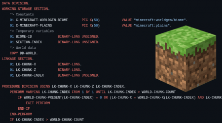 Minecraft in…COBOL?