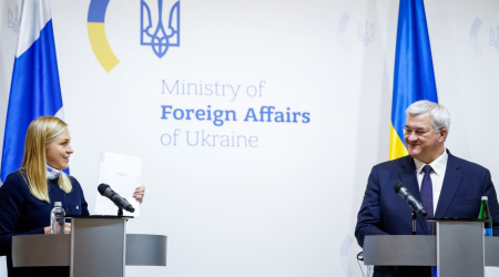 Nato membership only credible security guarantee for Ukraine, Finnish foreign minister says