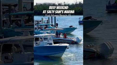 Busy Boating Weekend at Salty Sam&#39;s Marina, Fort Myers Beach, FL #boats