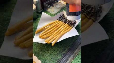 Amazing! Super Long cheese French Fries in Thailand. #shots