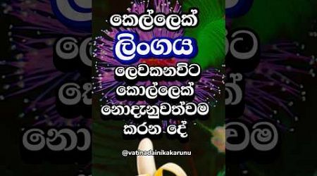 දන්නවද කොල්ලෙක් නොදැනුවත්වම කරන දේ 