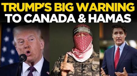 Donald Trump Live | Trump&#39;s &#39;Hell&#39; Warning to Ukraine, Hamas &amp; Canada | US News | Russia | Israel