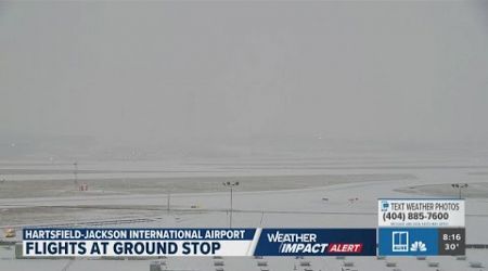 Ground stop issued at Hartsfield-Jackson International Airport due to winter weather in Atlanta