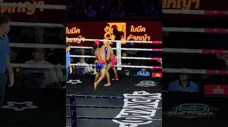 Elbow Striker in the Ring Muay Thai Fight Rajadamnern Bangkok Thailand