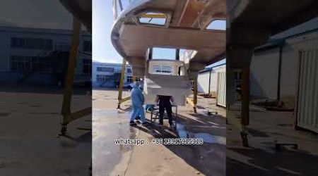 The upper shell of the 11.58-meter yacht has been demoulded