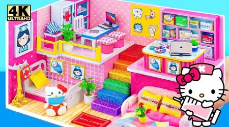 How To Make Hello Kitty Hospital, DIY Doctor Set, Medical Kit from Cardboard ❤️DIY Miniature House