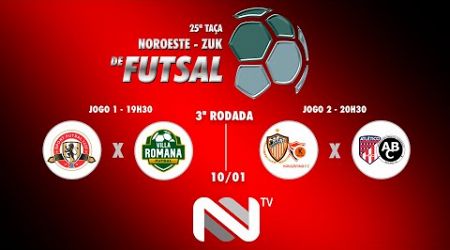 Taça Noroeste de Futsal 2025 - 3ª rodada: Sport Futsal Ijuí x Villa Romana - Resenha x ABC/Atlético