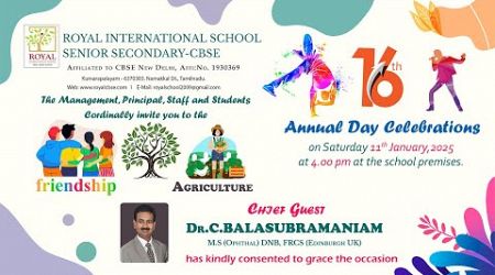 LIVE 05:00 PM ANNUAL DAY CELEBRATION. 11.01.2025. ROYAL INTERNATIONAL SCHOOL, SENIOR SECONDARY-CBSE