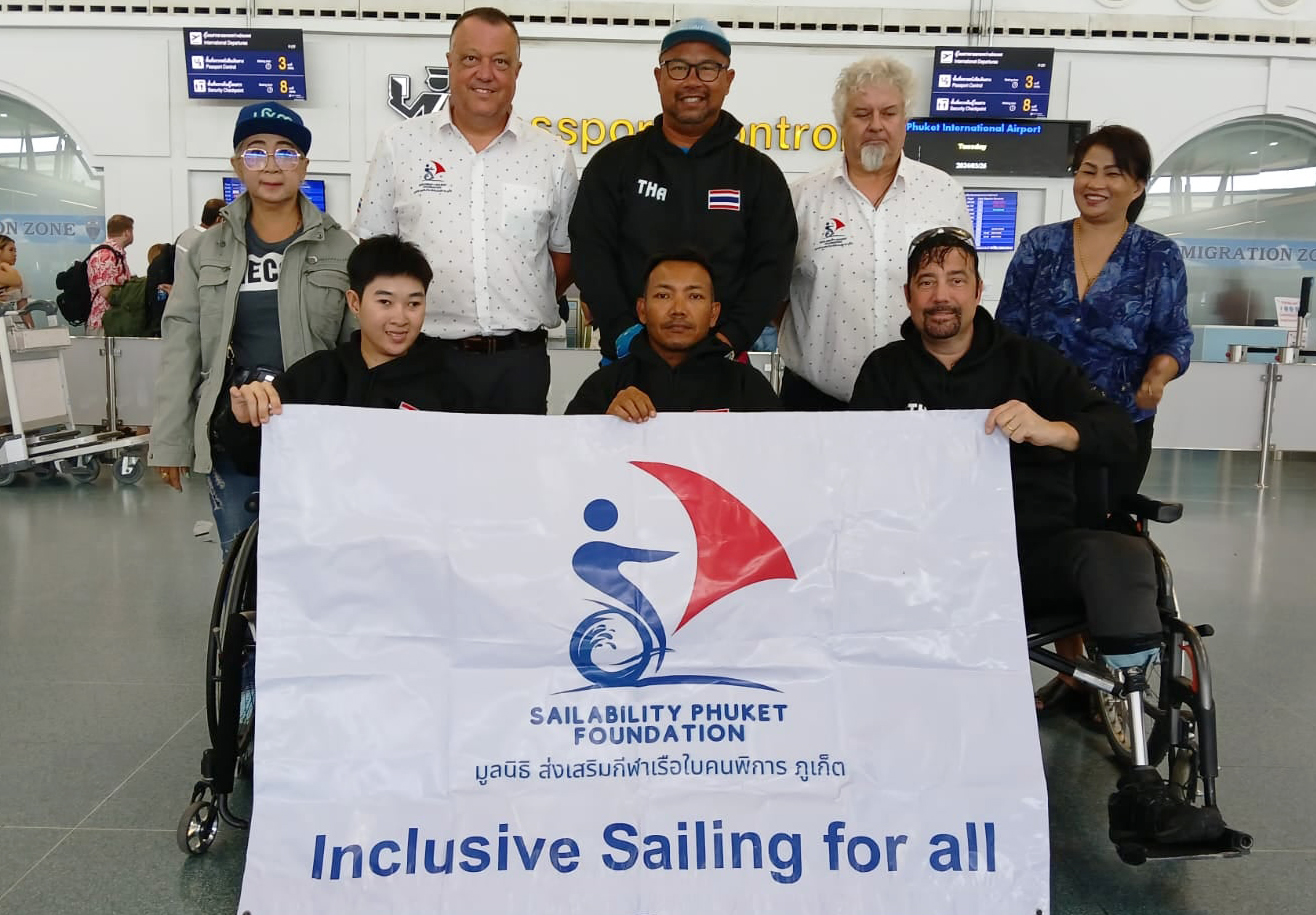 Thai sailors showcasing their talent at the 2nd South East Asia Parasailing Championship, organized by Sailability Hong Kong and the Sailing Federation of Hong Kong, China