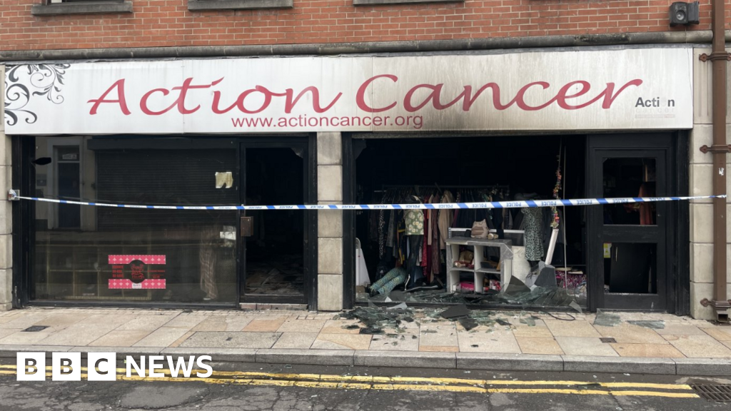 Man in 50s arrested after Bangor charity shop fire