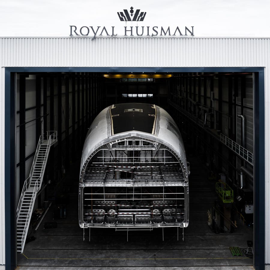 Royal Huisman’s Super-Sized Sailing Yacht Project Takes Its Turn