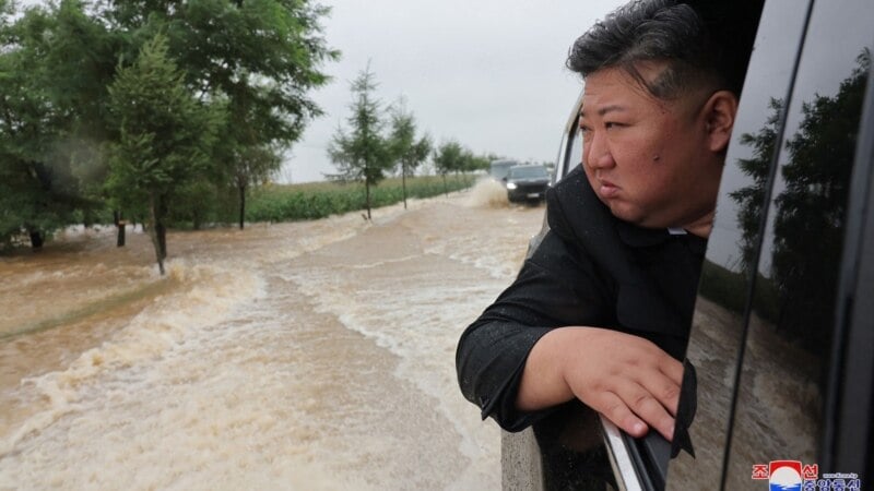 5,000 people rescued from flooding in North Korea in evacuation efforts led by Kim, report says