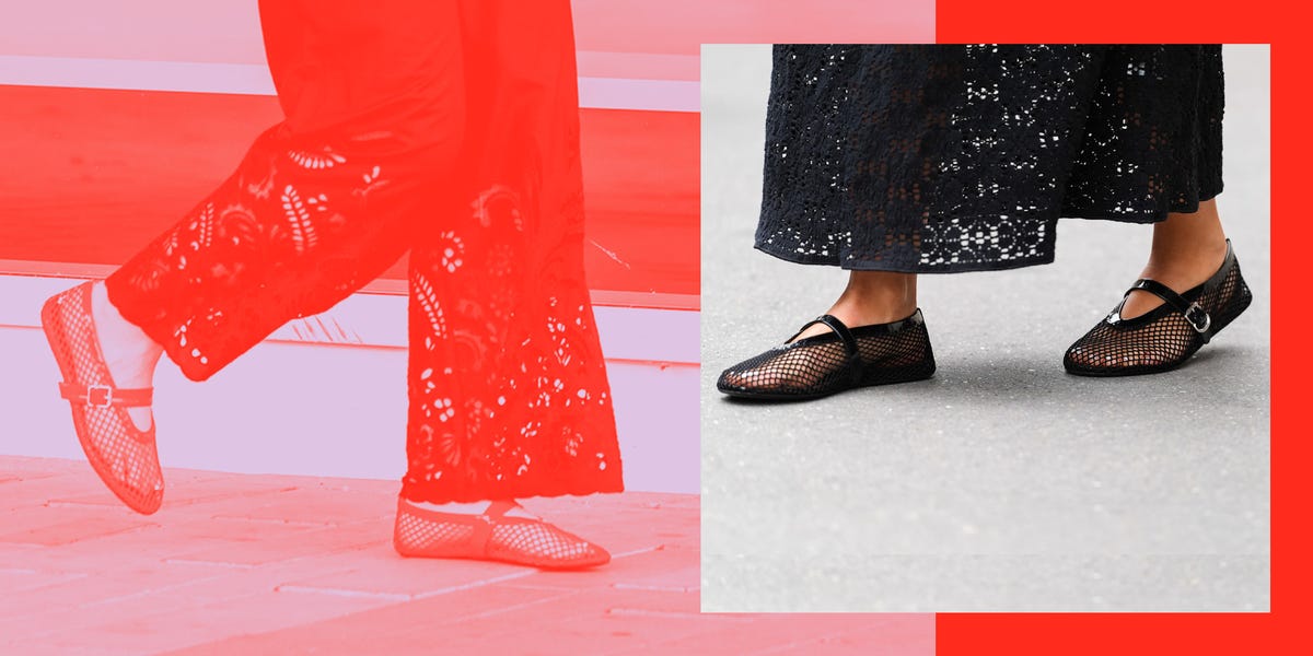 Expensive fishnet flats are the reigning ugly shoes of the summer