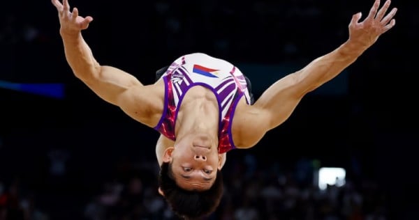 Carlos Edriel Yulo wins historic gold for Philippines with Olympic floor exercise