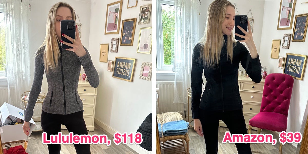 I tested the viral Lululemon Define jacket against the cheaper Amazon alternative — its sleek fit is nearly identical