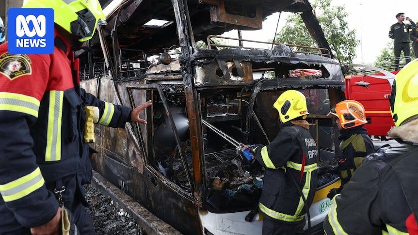 Thai school bus catches fire with 25 feared dead