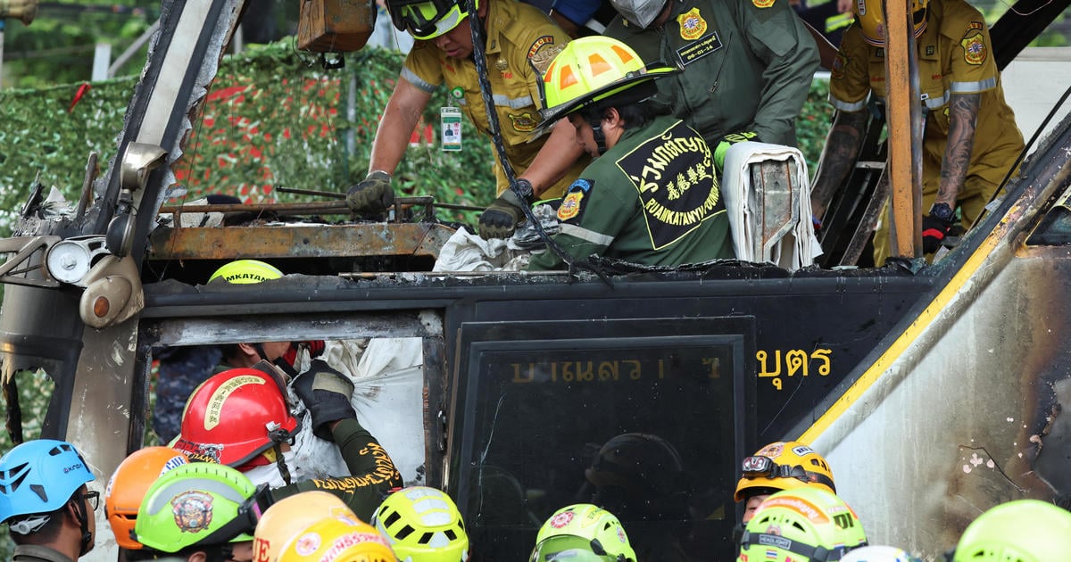 More than 20 feared dead in school bus fire in Thailand