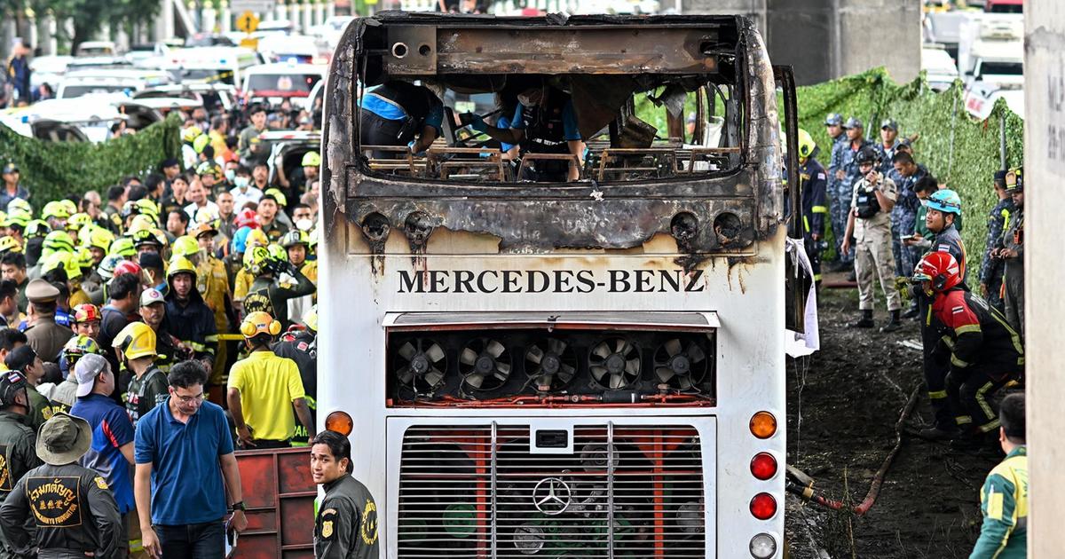 At least 25 killed in Bangkok school bus fire