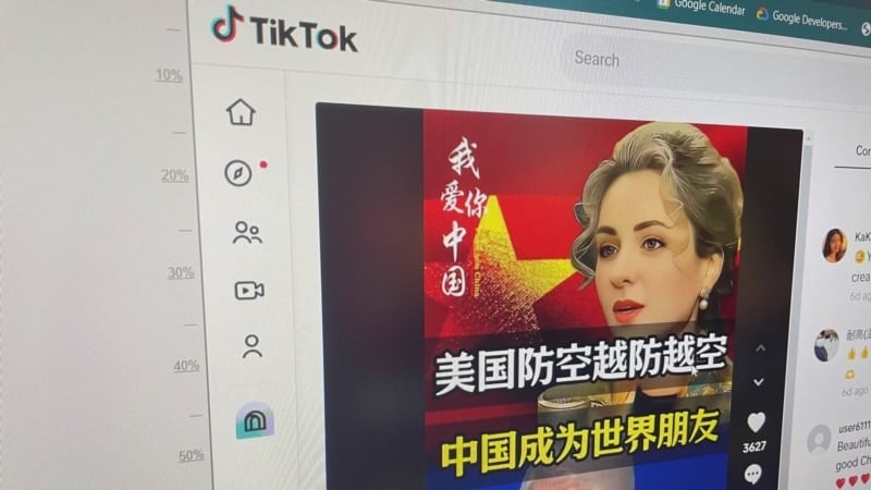 On TikTok, AI-generated 'Russian' women deliver pro-China messages with sales pitch