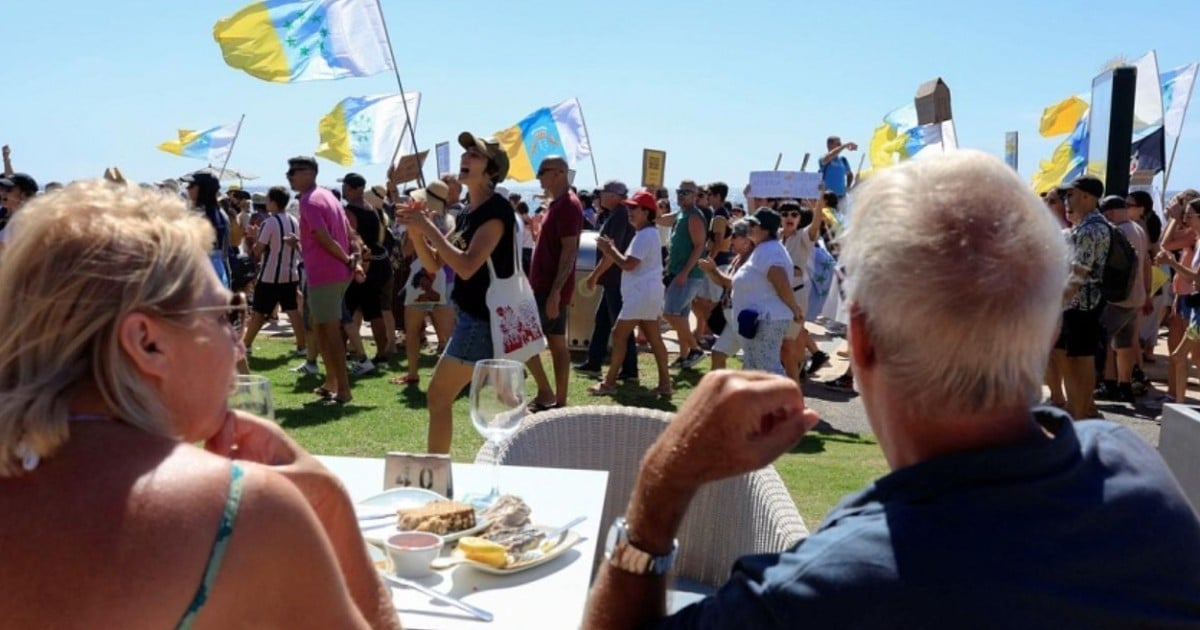 Thousands protest in Spain's Canary Islands against over-tourism