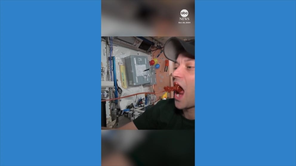 WATCH: Astronaut shows how to eat ketchup in space