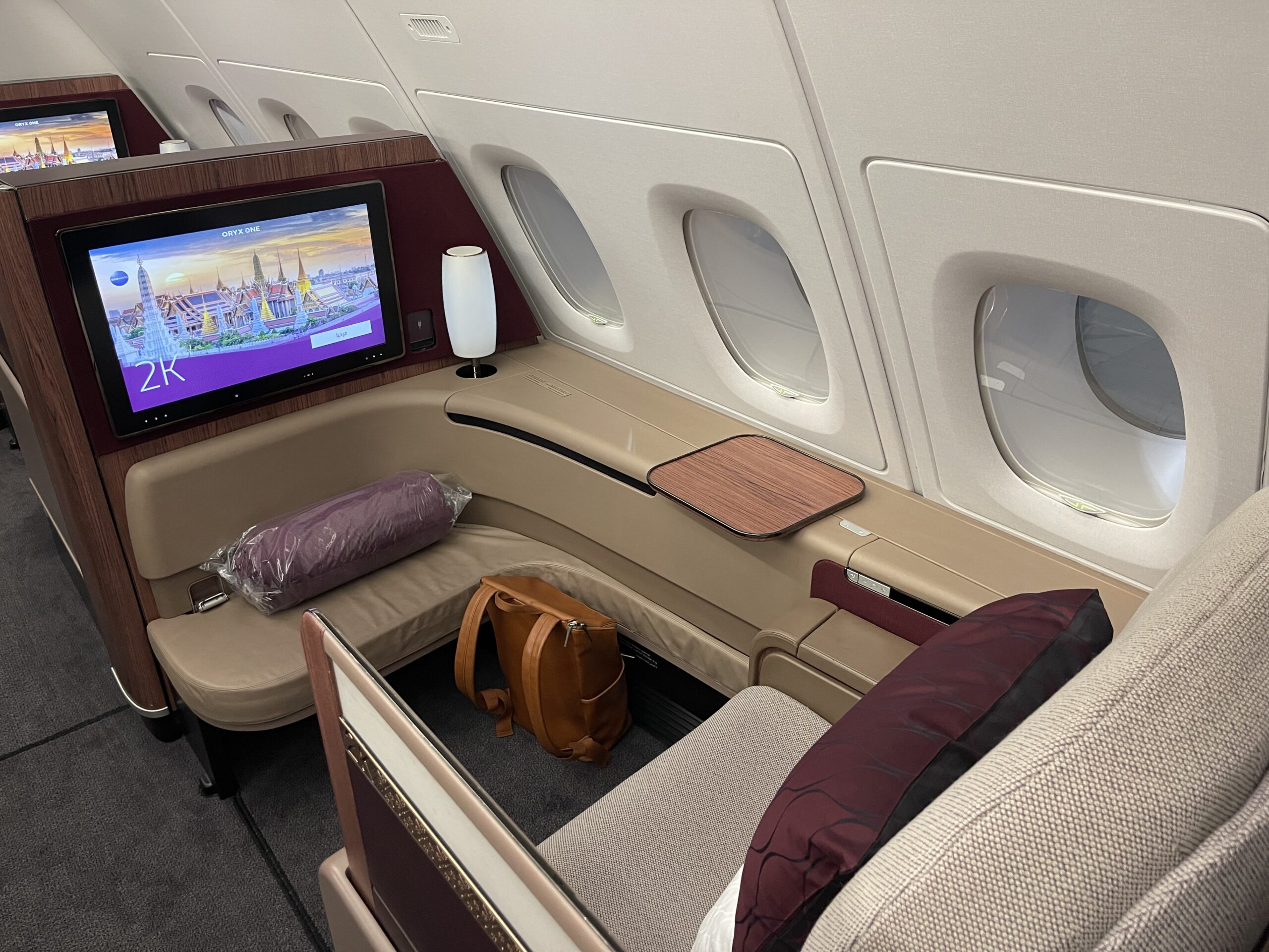 Review – Qatar Airways A380 First Class from Doha to Bangkok