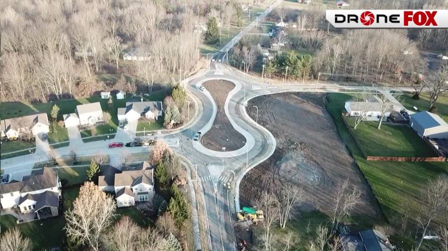 SEE IT: ‘Peanut-shaped’ roundabout ready to open in NE Ohio