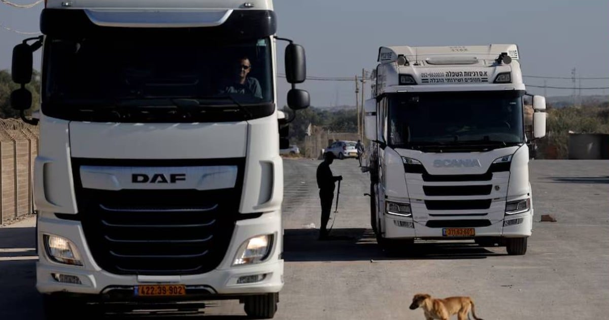 Israeli airstrikes in Gaza hit Palestinians tasked with securing aid trucks