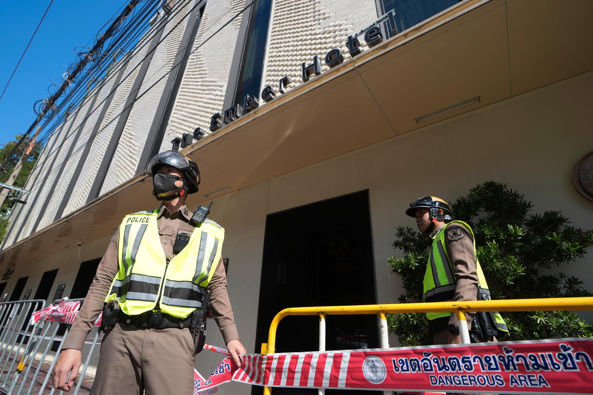 Turister döda i hotellbrand i Bangkok